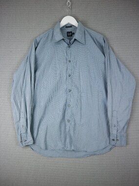 Gap Vintage Checkered Y2K 2000s Checkered Cotton Poplin Button Up Large